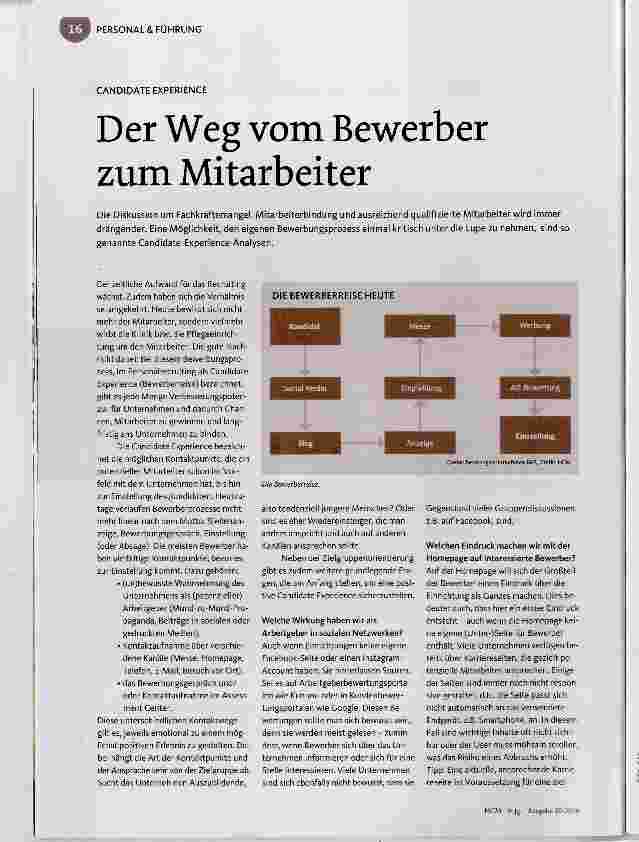 Vorschauseite 1: Der Weg vom Bewerber zum Mitarbeiter