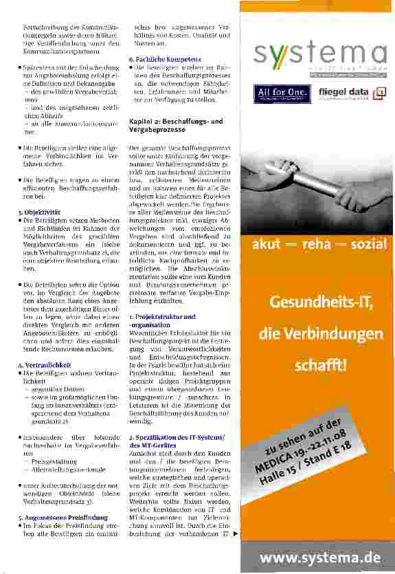 Vorschauseite 2: Die Grundsätze ordnungsgemäßer Beschaffung von IT-Lösungen und Medizintechnik im GesundheitswesenEmpfehlung der Initiative GolTG für Industrie und Leistungserbringer