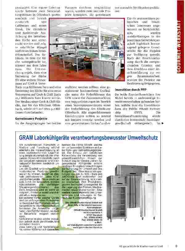 Vorschauseite 2: Kulinarische Kooperation Die Gesundheitszentrum Wetterau gGmbH und die Klinikum Offenbach GmbH gehen gemeinsame Wege in Sachen Speisenversorgung