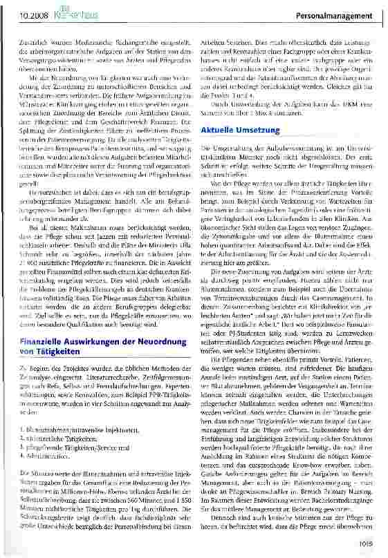 Vorschauseite 4: Universitätsklinikum Münster: Qualifikationsgerechte Aufgabenzuordnung - Innovation in der Personaleinsatzplanung
