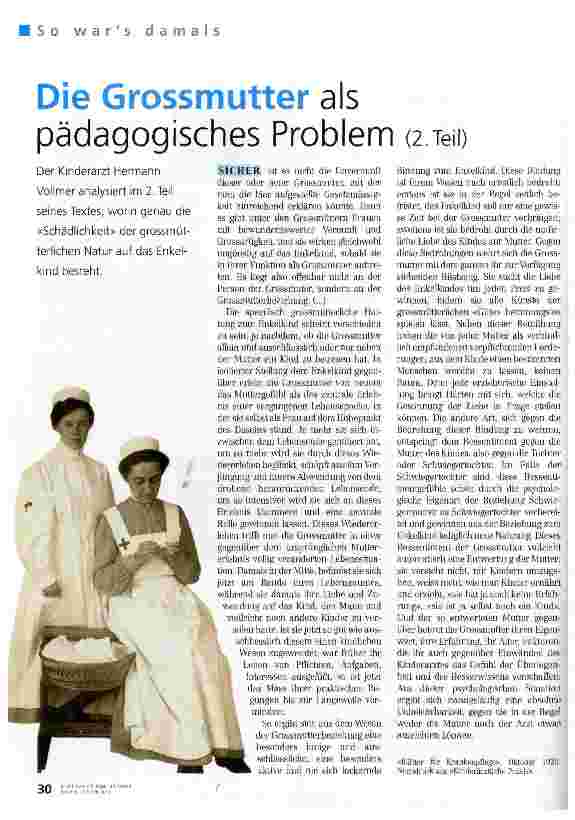 Vorschauseite 1: Die Grossmutter als pädagogisches Problem 2.Teil