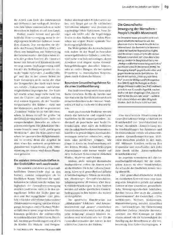 Vorschauseite 2: Gesundheit im Zeitalter der Städte