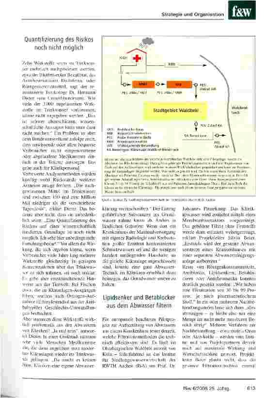 Vorschauseite 2: Klinik-Abwässer als KostenfalleMehr Qualität durch unbelastete Kläranlagen