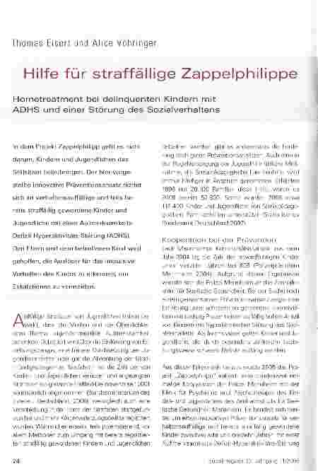 Vorschauseite 1: Hilfe für straffällige Zappelphilippe