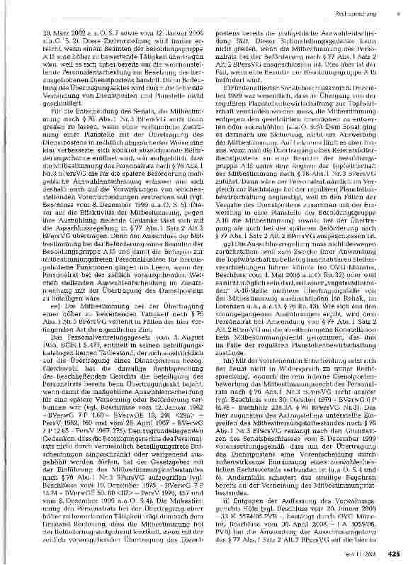 Vorschauseite 4: Keine Mitbestimmung bei der Übertragung eines Referatsleiterdienstpostens