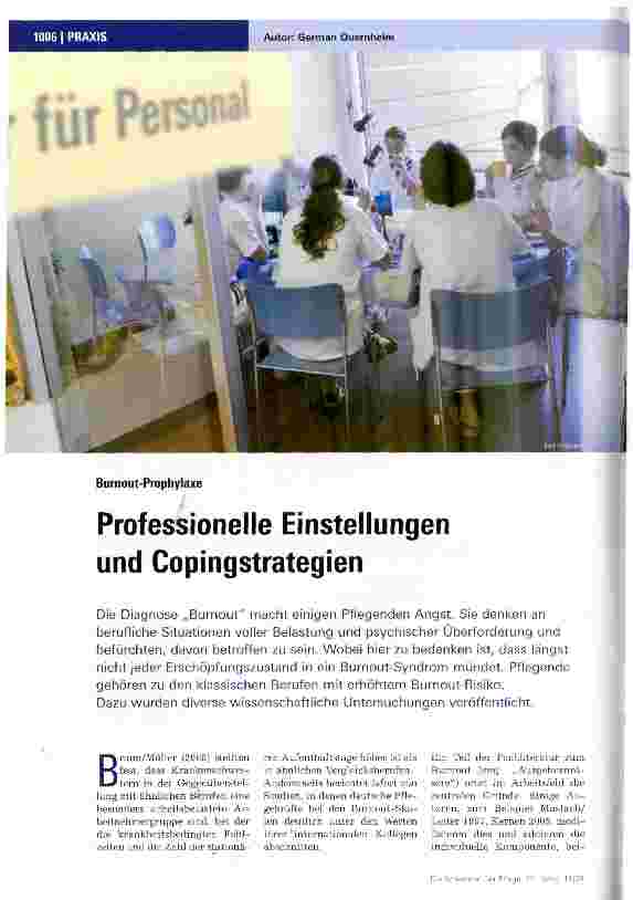 Vorschauseite 1: Professionelle Einstellungen und Copingstrategien