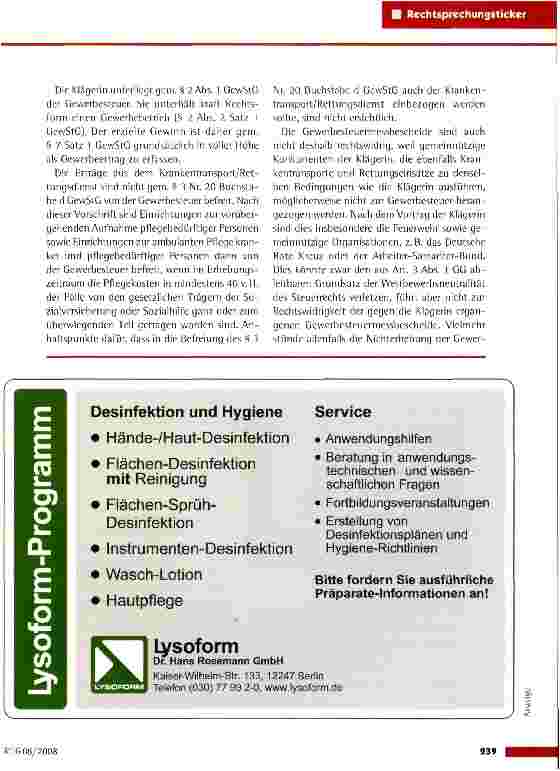 Vorschauseite 2: Steuerpflicht eines privaten Rettungsdienstanbieters für Notfalleinsätze und Krankentransporte