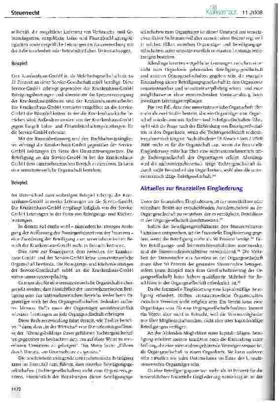 Vorschauseite 3: Die umsatzsteuerliche Organschaft