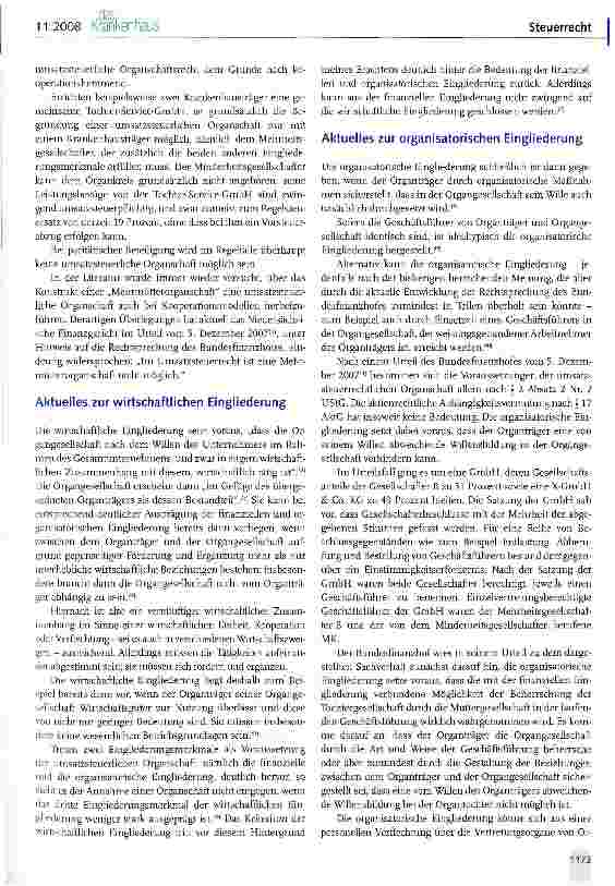 Vorschauseite 4: Die umsatzsteuerliche Organschaft