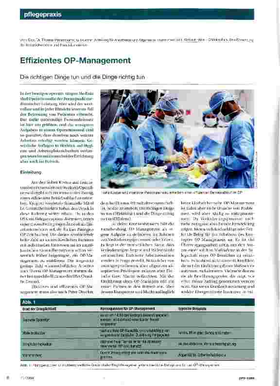 Vorschauseite 1: Effizientes OP-Management