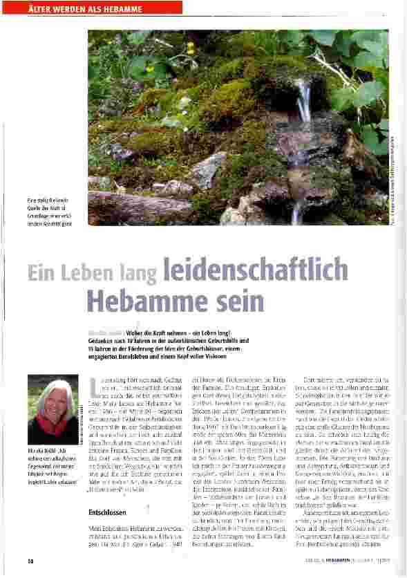 Vorschauseite 1: Ein Leben lang leidenschaftlich Hebamme sein