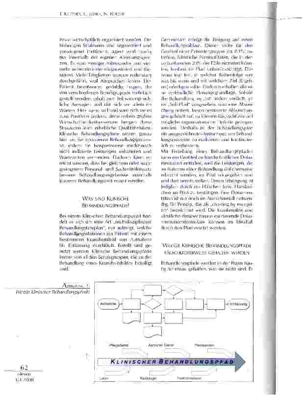 Vorschauseite 2: KLINISCHE BEHANDLUNGSPFADE - EIN WEG ZU QUALITÄT UND VERTRETBAREN KOSTEN