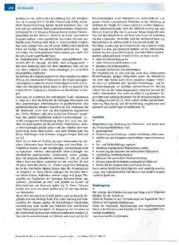 Vorschauseite 3: Arbeitszufriedenheit in psychiatrischen Kliniken