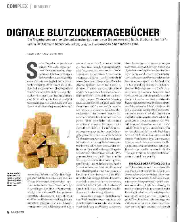 Vorschauseite 1: DIGITALE BLUTZUCKERTAGEBÜCHER