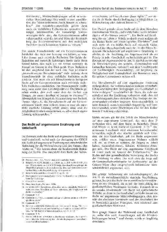 Vorschauseite 3: Der menschenrechtliche Gehalt des Existenzminimums in Art. 11 des Internationalen Paktes über soziale, wirtschaftliche und kulturelle Rechte