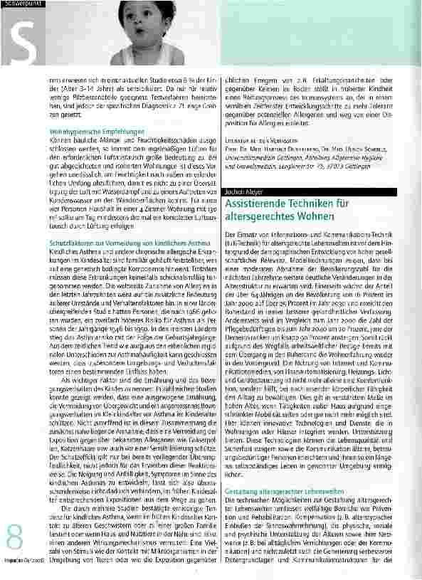 Vorschauseite 2: Kindhches Asthma durch Schimmelpilze in der Innenraumluft