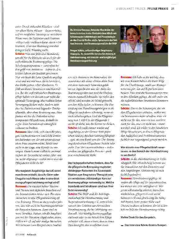 Vorschauseite 2: Heimbeatmung: Selbstbestimmt und gut versorgt?