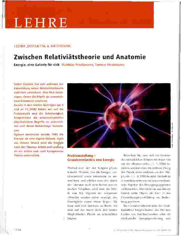 Vorschauseite 1: Zwischen Relativiätstheorie und Anatomie