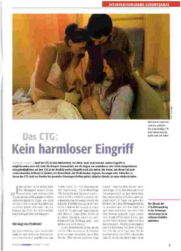 Vorschauseite 1: Das CTG:Kein harmloser Eingriff