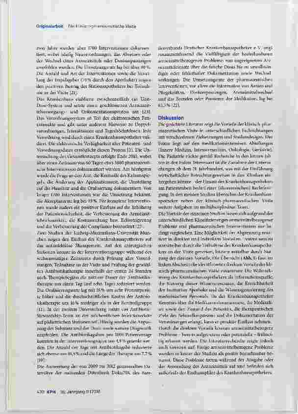 Vorschauseite 4: Die klinisch-pharmazeutische Visite eine Bestandsaufnahme