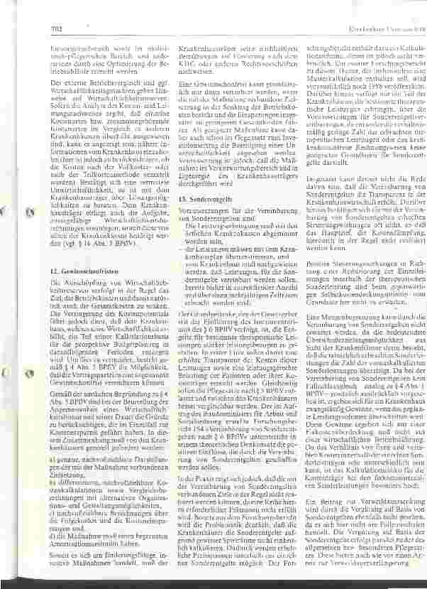 Vorschauseite 5: Empfehlung zu den Pflegesatz-/Budgetverhandlungen 1989