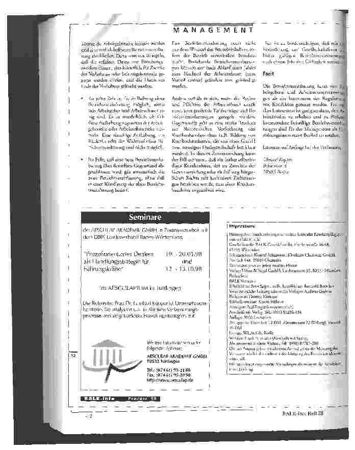 Vorschauseite 3: Ein schriftlicher Vertrag zwischen Arbeitgeber und Betriebsrat ... Betriebsvereinbarungen und ihre Relevanz für das Krankenhausmanagment