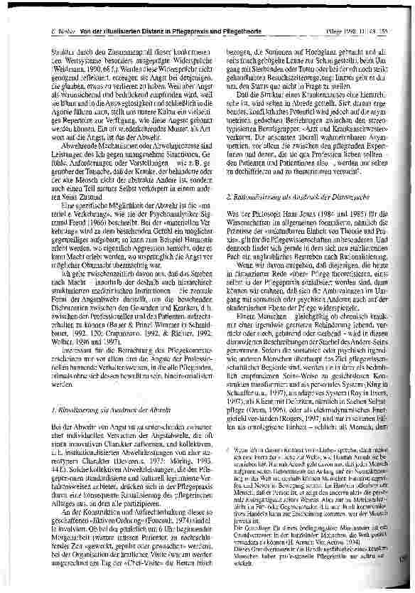 Vorschauseite 4: Von der ritualisierten Distanz in Pflegepraxis und Pflegetheorie zu einer Begegnung auf Augenhöhe