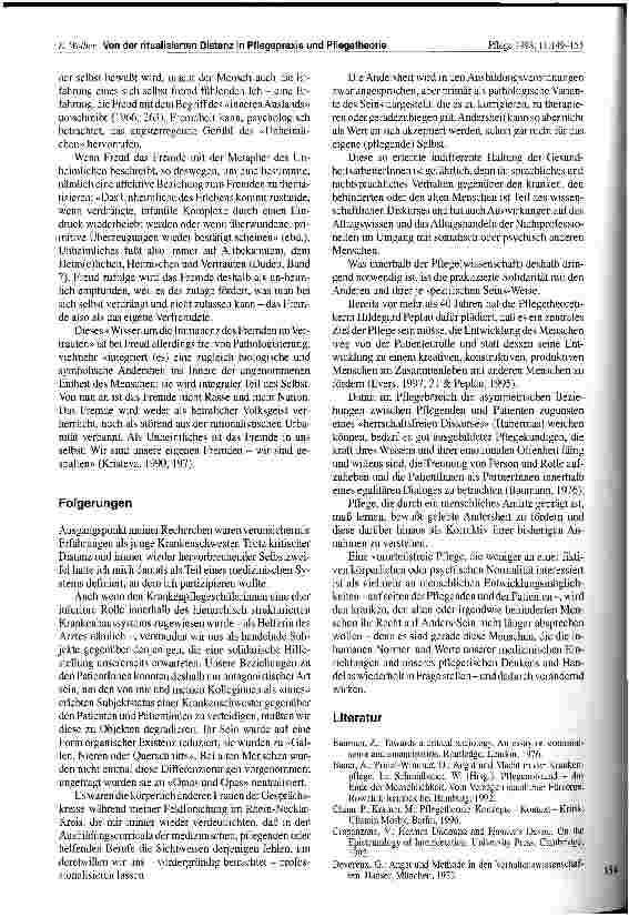 Vorschauseite 6: Von der ritualisierten Distanz in Pflegepraxis und Pflegetheorie zu einer Begegnung auf Augenhöhe