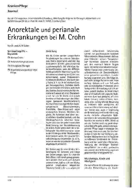 Vorschauseite 1: Anorektale und perianale Erkrankunge bei M. Crohn