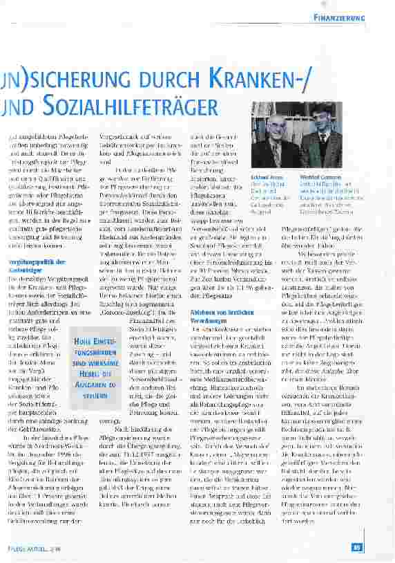Vorschauseite 2: Qualitäts(verun)sicherung durch Kranken-/ Pflegekassen und Sozialhilfeträger