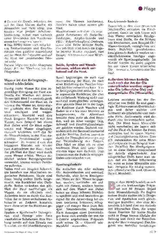 Vorschauseite 2: Der Schuß ins Waschwasser. .. . -Eine pflegerische Studie über die Wirkung von Badeöl-