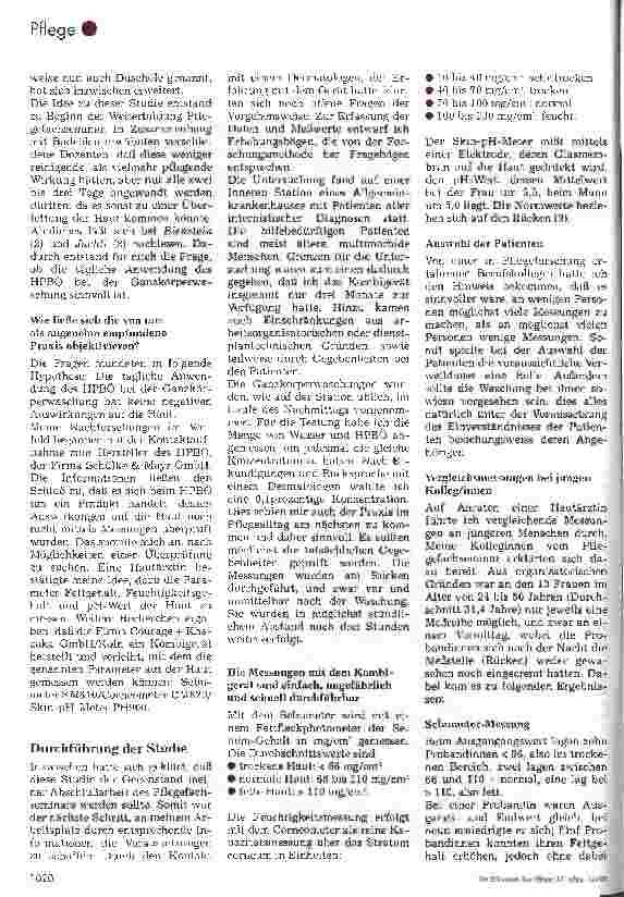 Vorschauseite 3: Der Schuß ins Waschwasser. .. . -Eine pflegerische Studie über die Wirkung von Badeöl-