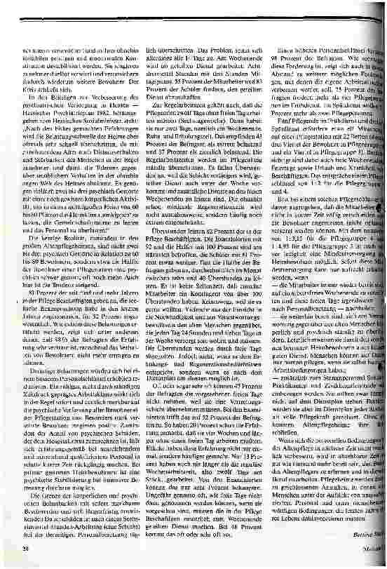 Vorschauseite 3: Altenpflege im Heim Unerträgliche Situation durch Personalmangel