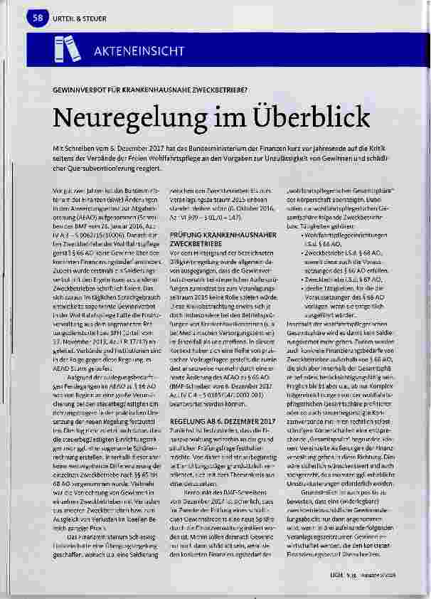 Vorschauseite 1: Neuregelung im Überblick