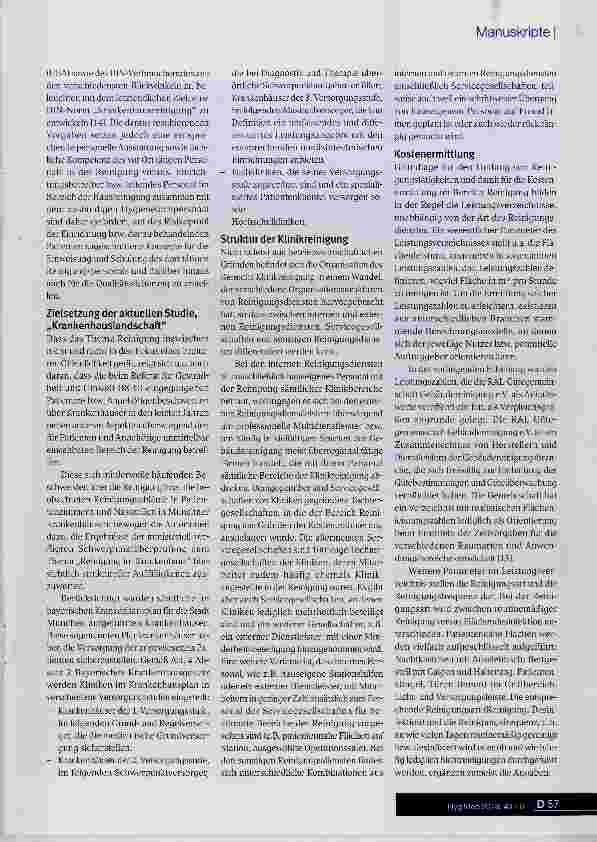 Vorschauseite 3: Reinigung im Krankenhaus Schwerpunktprojekt in der Lan deshauptstadt München 2016-2017