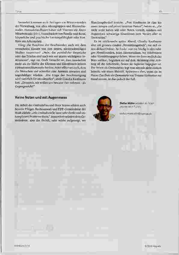Vorschauseite 3: Die Ombudsstelle ist ein wirkungsvolles Integrationsinstrument