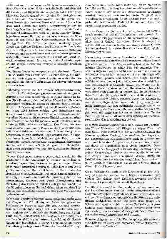 Vorschauseite 2: Der Pflegeberuf im Wandel der Zeit und die Rolle der Schwester in der Gesellschaft