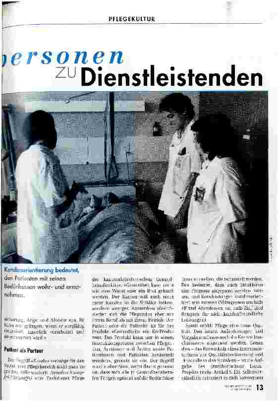 Vorschauseite 2: Von Autoritätspersonen zu Dienstleistenden Kundenorientierte Pflege