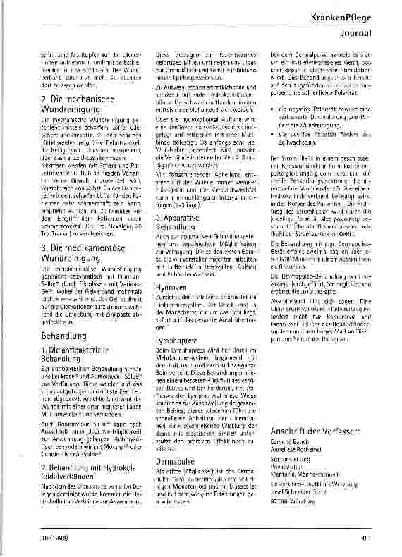 Vorschauseite 2: Konservative Therapie eines Ulcus cruris venosum Pflege und Verbanstechnik