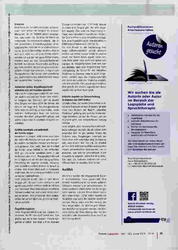 Vorschauseite 6: Deutscher Mutismus Test (DMT-KoMut) Erste Ergebnisse