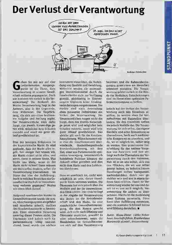 Vorschauseite 1: Der Verlust der Verantwortung