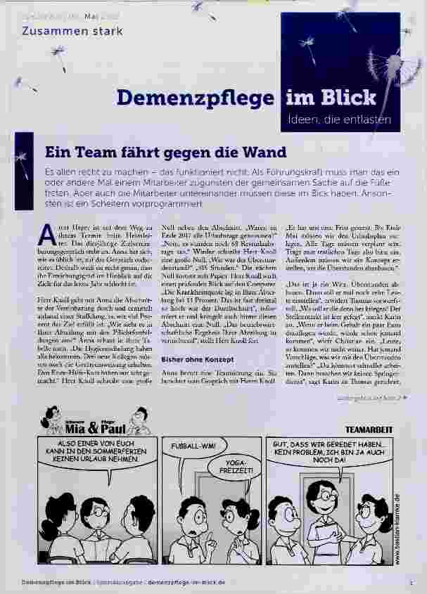 Vorschauseite 1: Team fährt gegen die Wand