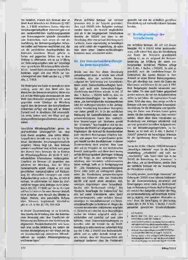 Vorschauseite 2: Im Netzwerk der Daten Rechtliche Betreuung und DSGVO