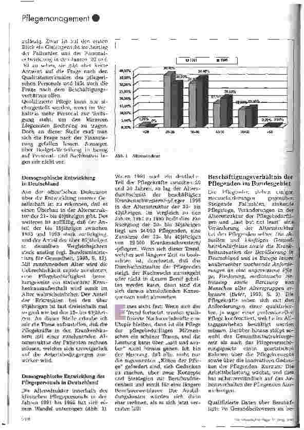 Vorschauseite 2: Arbeitsmarktanalyse in der Pflegeberufen 1. Teil
