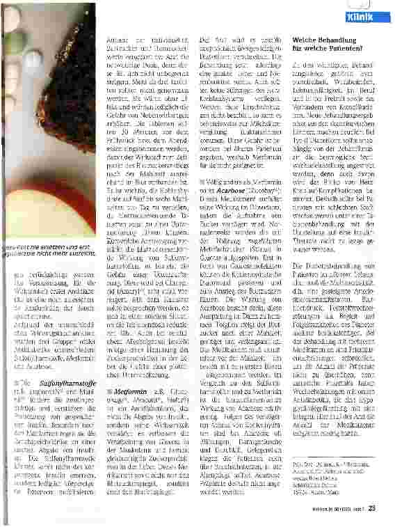 Vorschauseite 2: Risiken und Therapie des Typ-II-Diabetes