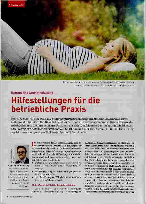 Vorschauseite 1: Hilfestellungen für die betriebliche Praxis