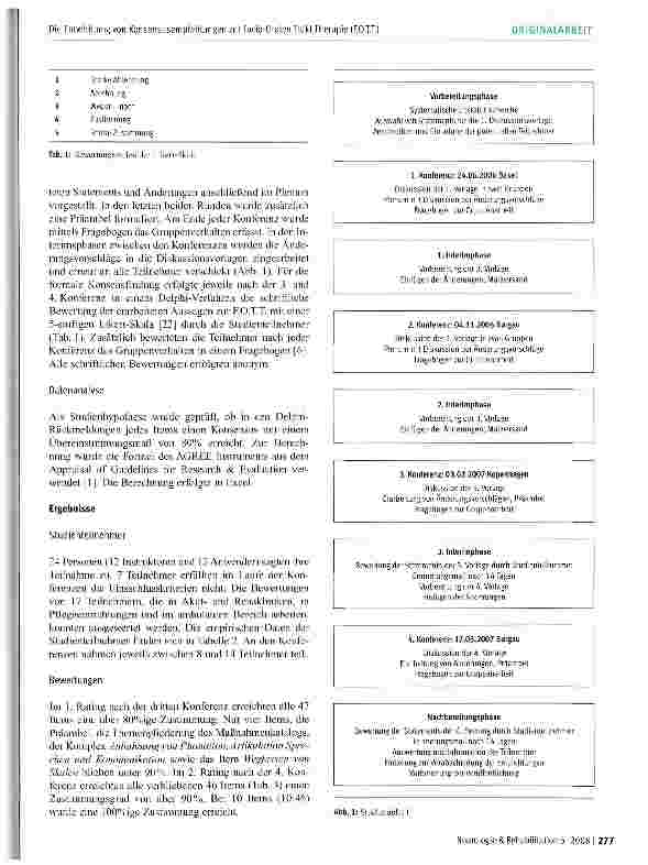 Vorschauseite 3: Die Entwicklung von Konsensusempfehlungen zur Facio-Oralen Trakt Therapie (F. O. T. T. )