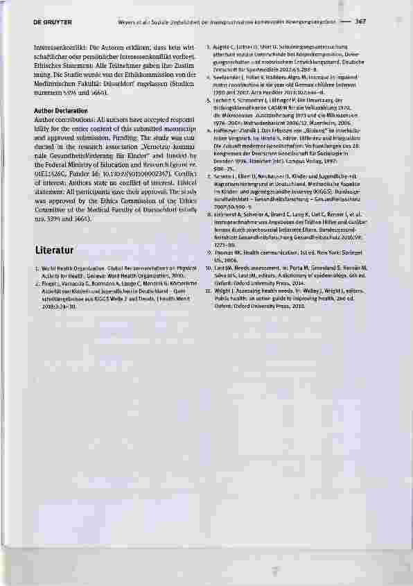 Vorschauseite 3: Soziale Ungleichheit der Inanspruchnahme kommunaler Bewegungsangebote