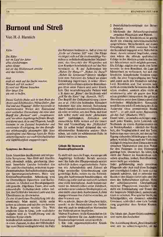 Vorschauseite 1: Burnout und Streß