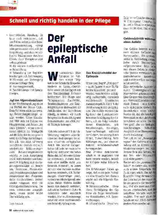 Vorschauseite 1: Der epileptische Anfall